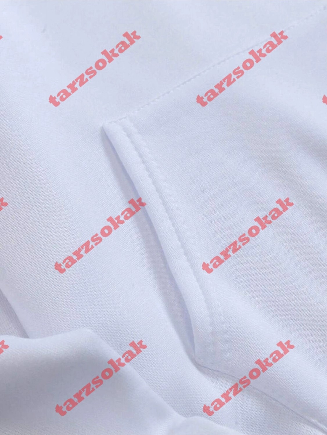 Tarzsokak Kapşonlu Sweatshirt Beyaz 23 Elâzığ Özel Tasarım Plaka Detaylı görsel 3