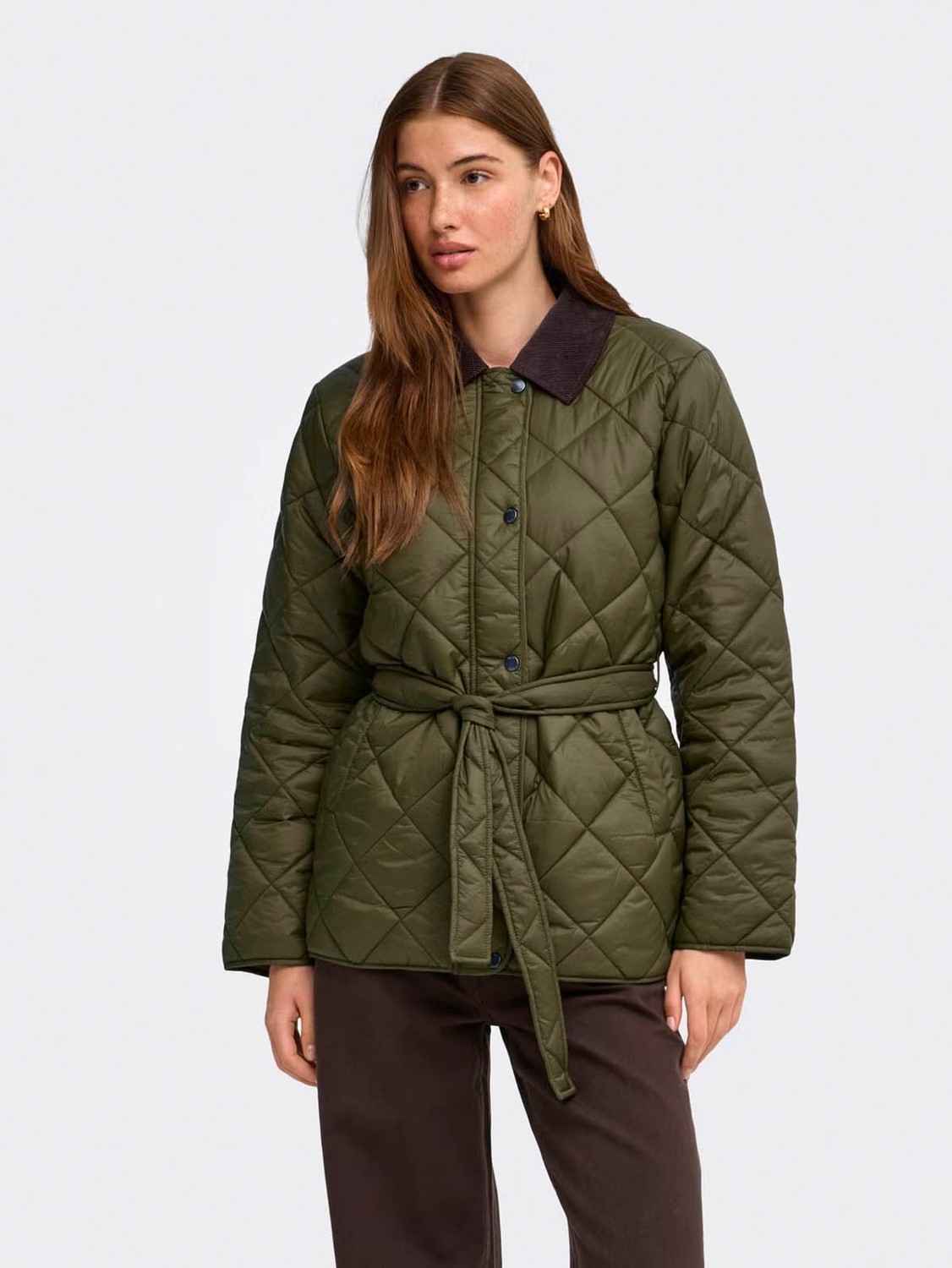 Only Onltahıa Corduroy Koyu Yeşil Kadın Mont 15373692