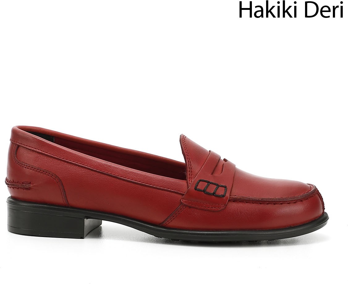 Gönderi(r) Kadın Kahve Hakiki Deri Loafer Ayakkabı