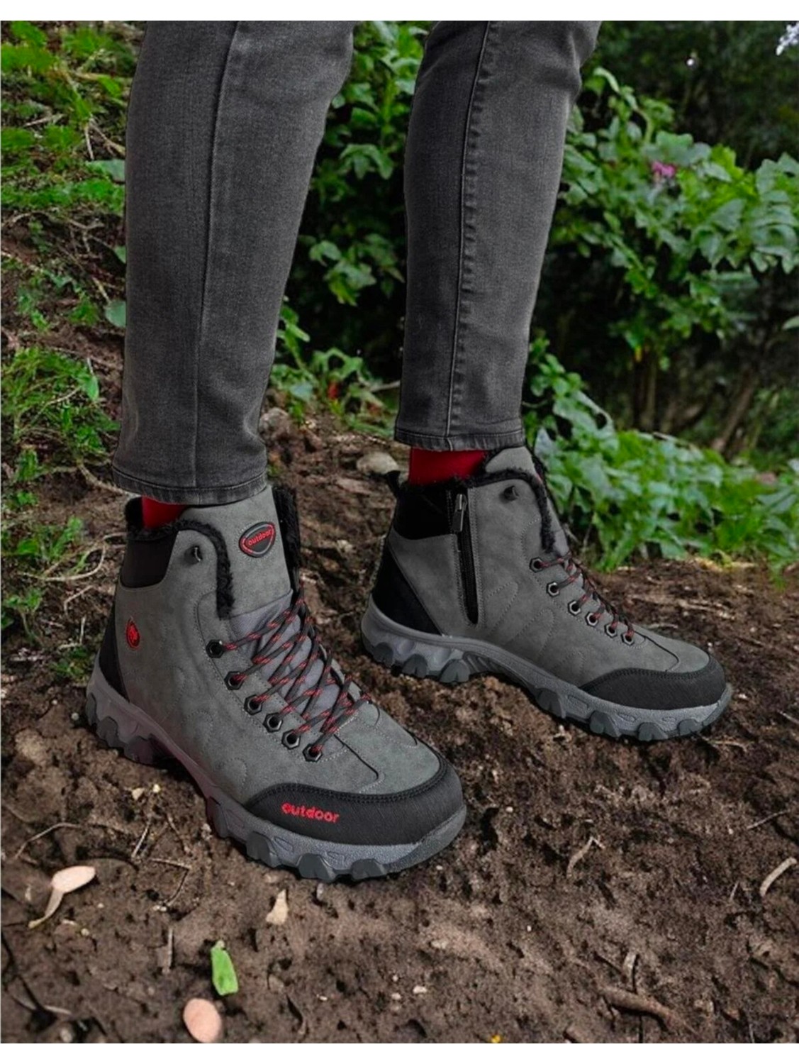 Liger Soğuk Geçirmez Unisex Uzun Outdoor Trekking Bot Ayakkabı KAHVERENGİ görsel 8