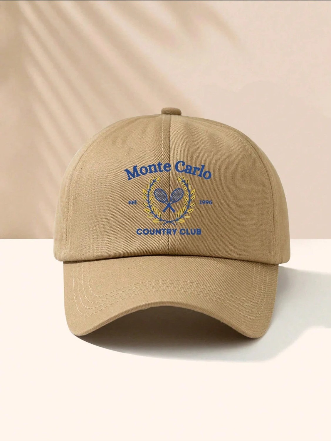 L'eivor Monte Carlo Country Club Tenis Baskılı Çıt Çıtlı Şapka