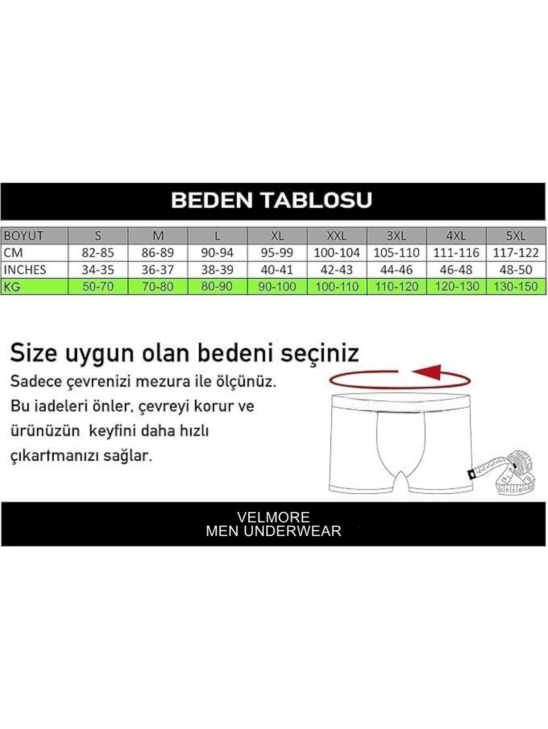 Velmore 6’lı Kutu Premium Erkek Boxer | Likralı ve Pamuklu Iç Giyim görsel 5