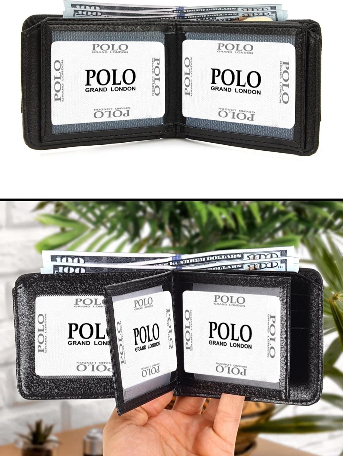 POLOGRAND London Polo Grand Polo London Erkek Cüzdan Kemer Seti 2'li Hediye Kutulu Siyah Deri Şık Tasarım görsel 6