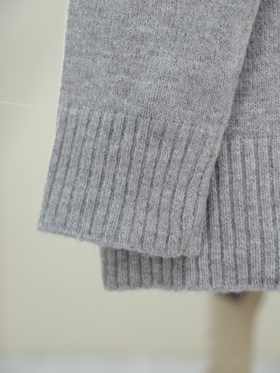 Moda Morfo Düğmeli Oversize Triko Hırka -Gri görsel 4