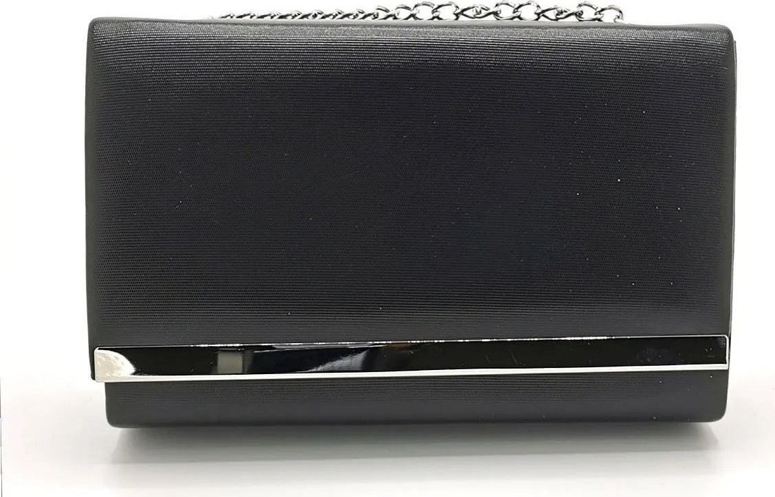 Nazart Kadın Abiye Clutch Portföy Gece Çantası Siyah Kumaş Şık Görünüm ve Ergonomik Tasarım görsel 4