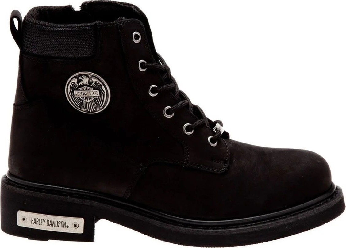 Harley Davidson Jim Erkek Siyah Nubuk Bot görsel 6