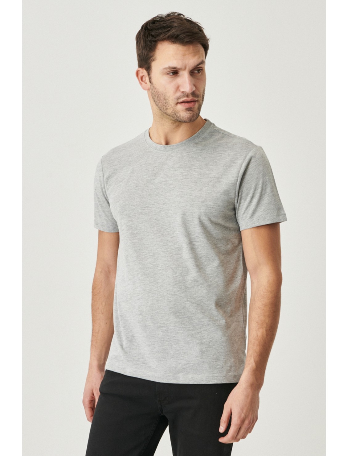 Altınyıldız Classics 2'li Paket Slim Fit Dar Kesim Pamuklu Basic Tişört görsel 3