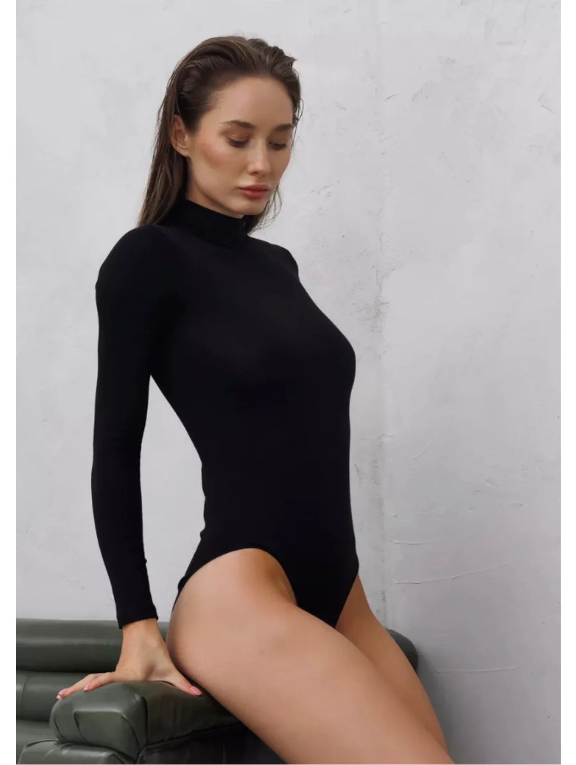 Lirona Kadın Fit Kesim Dik Yaka Kısa Kol Kançalı Body - Çıtçıtlı Soft Pamuk görsel 6