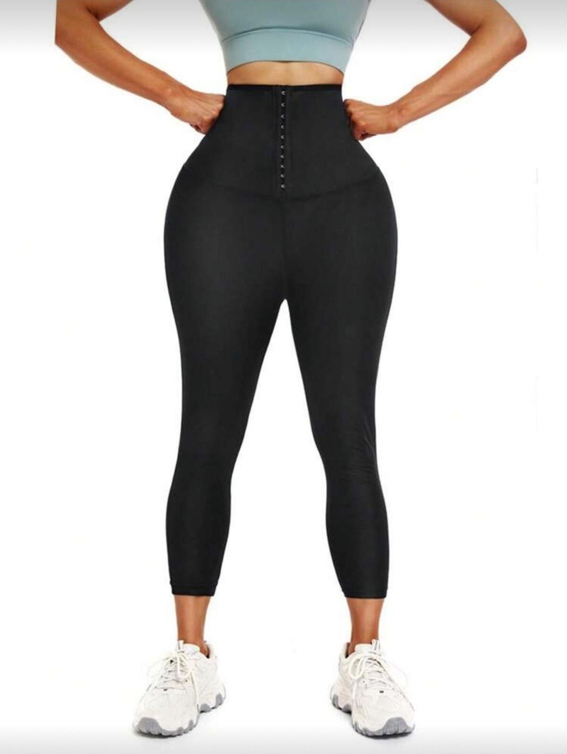 Fit Women Yüksek Bel Zayıflatan Incelten Toparlayıcı Agraflı Tayt 4409 görsel 4