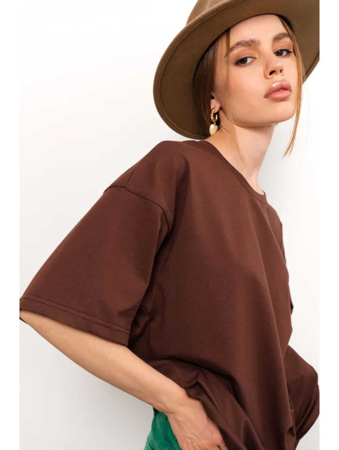 Trendypassion Only Trendwear Unisex Pamuklu Oversize Basic Tshirt görsel 6