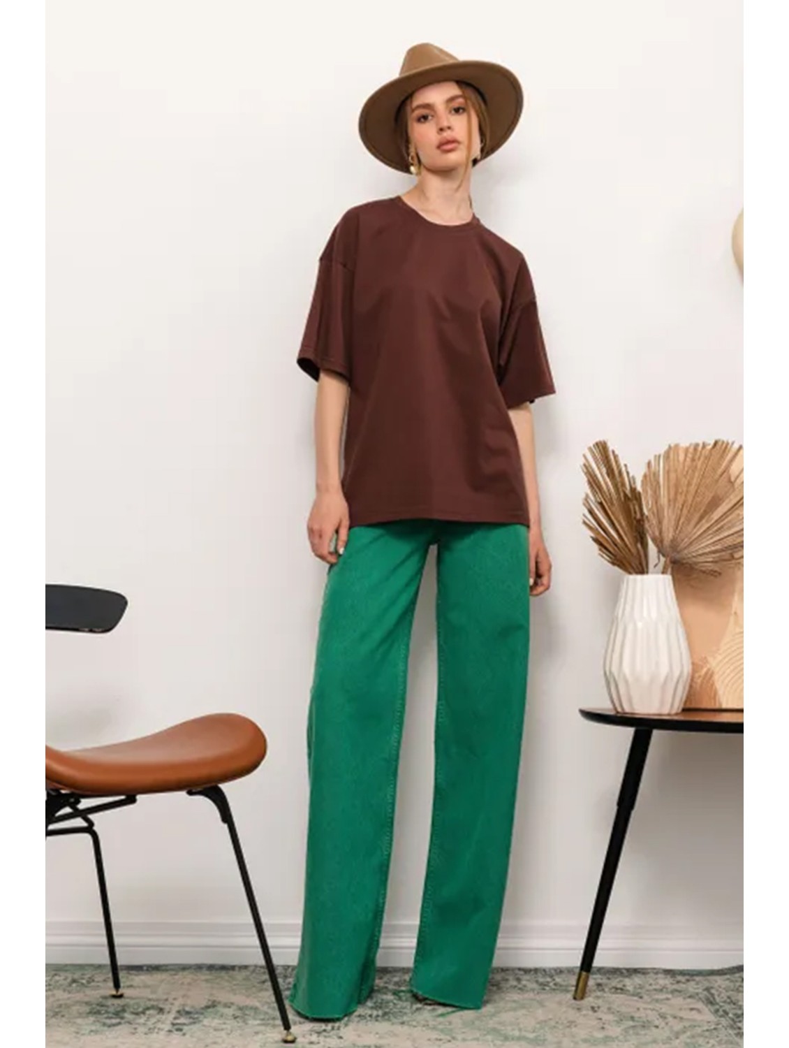 Trendypassion Only Trendwear Unisex Pamuklu Oversize Basic Tshirt görsel 7