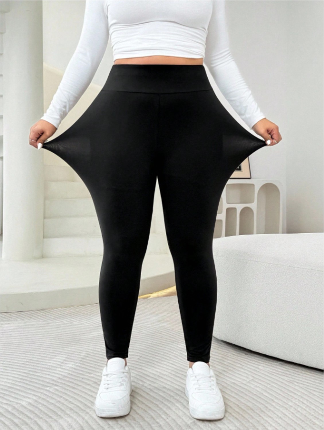 Lesa Wear Büyük Beden Yüksek Bel Toparlayıcı ve Sıkılaştırıcı Tayt, Büyük Beden Spor Tayt görsel 3