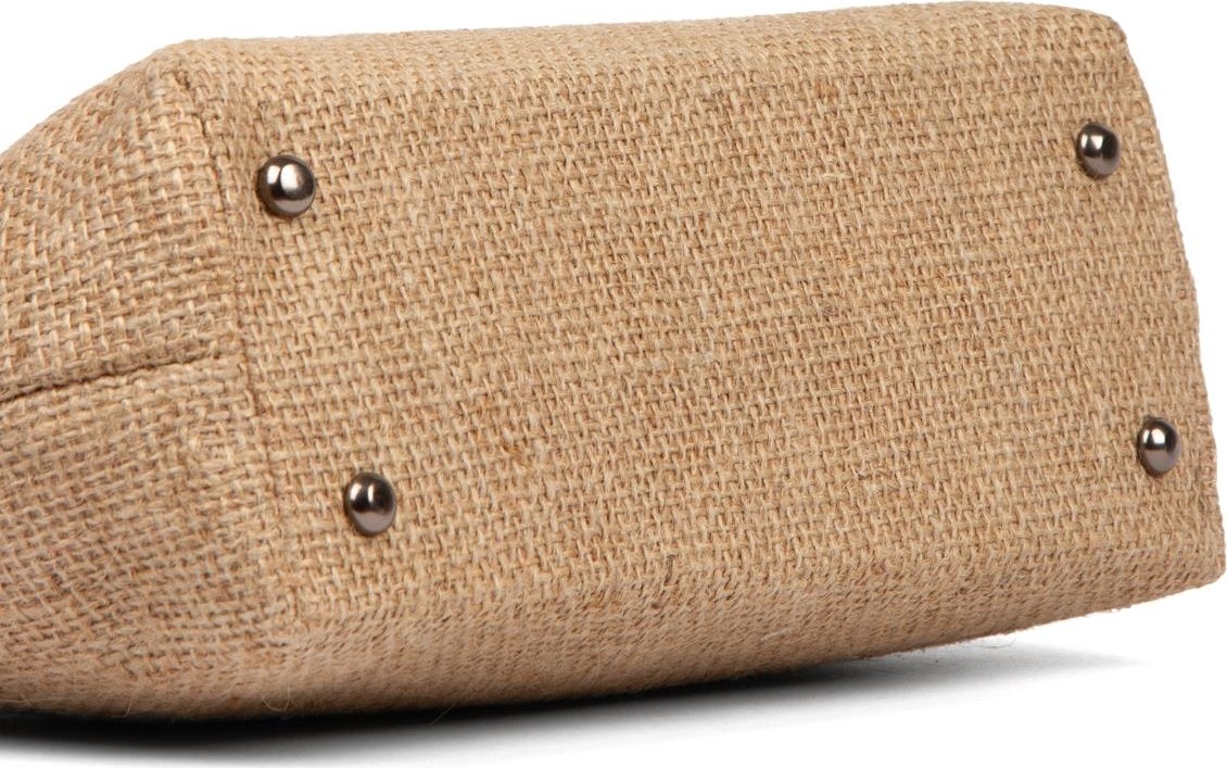 Bahels Kadın Jüt Hasır Portföy & Clutch Çanta Vizon Detaylı Tekstil Malzeme ile Günlük Kullanım İçin görsel 4