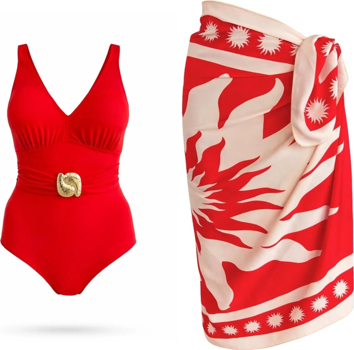 Sailor Moda Pareolu Aksesuarlı Mayo