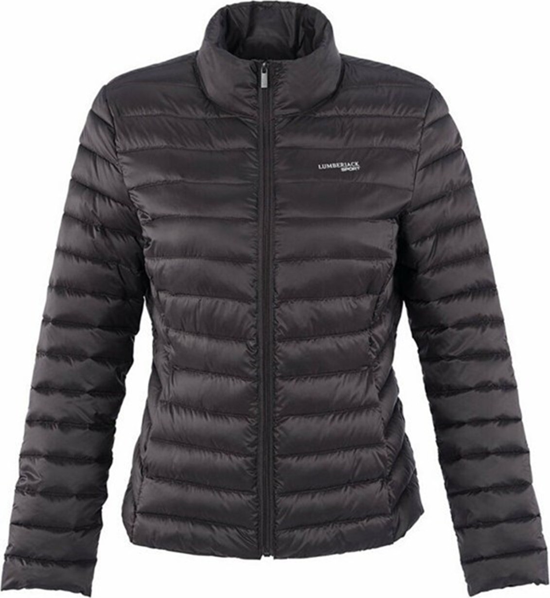 Lumberjack Kadın Siyah V5 Padded Coat Şişme Mont Uzun Kol Düz Desenli Günlük Model görsel 4