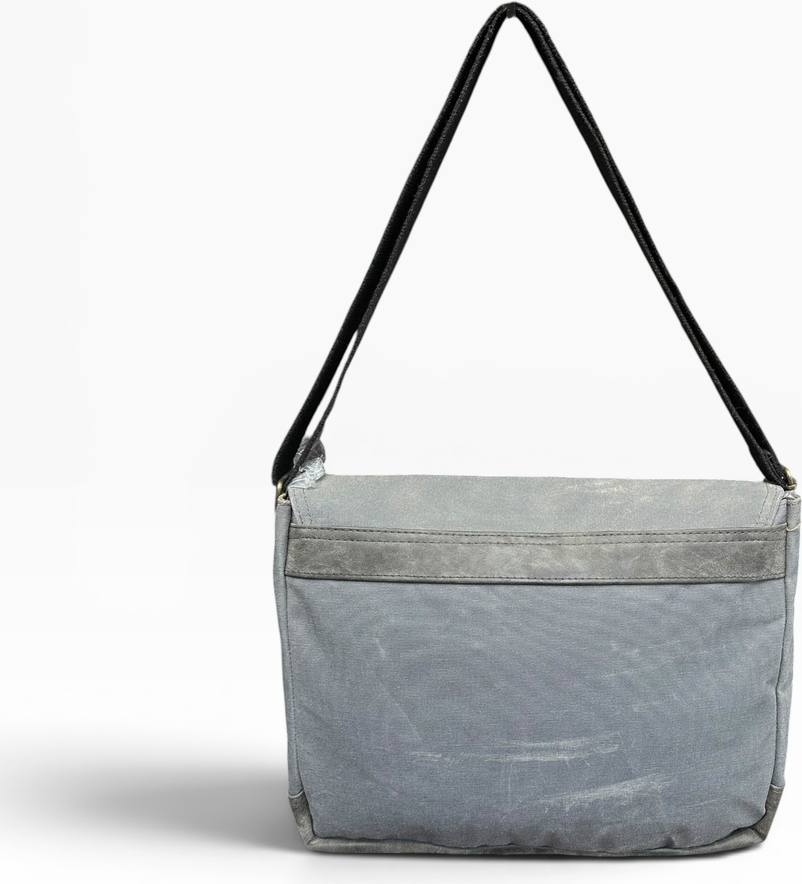 Old Cotton Cargo Kanvas Kumaş Postacı Omuz Çantası Unisex Boıse Computer Bag 15.6'' Gri görsel 4