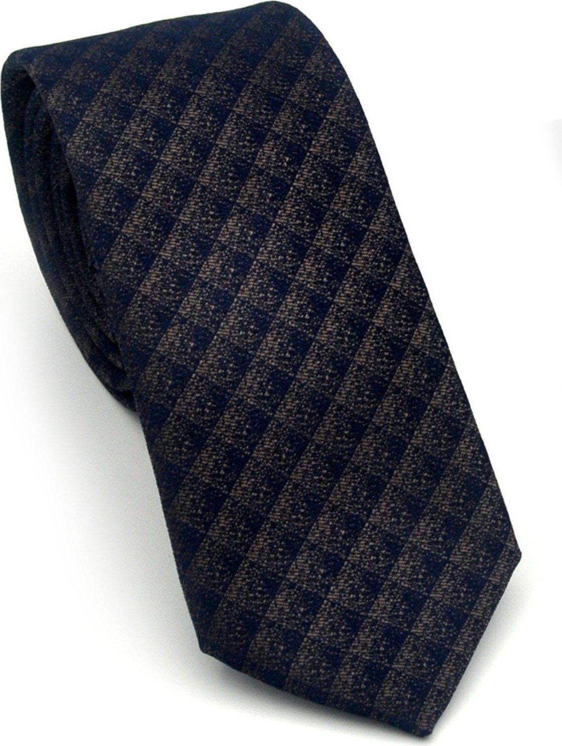 Gaffy Siyah Küp Desenli Yeşil Dokuma Kumaş Mendilli Slim Fit Kravat // SDK-2605-8
