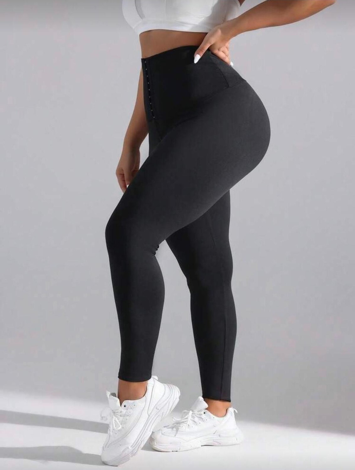 Fit Women Toparlayıcı Yüksek Bel 3 Kademeli Agraflı Termal Tayt görsel 4