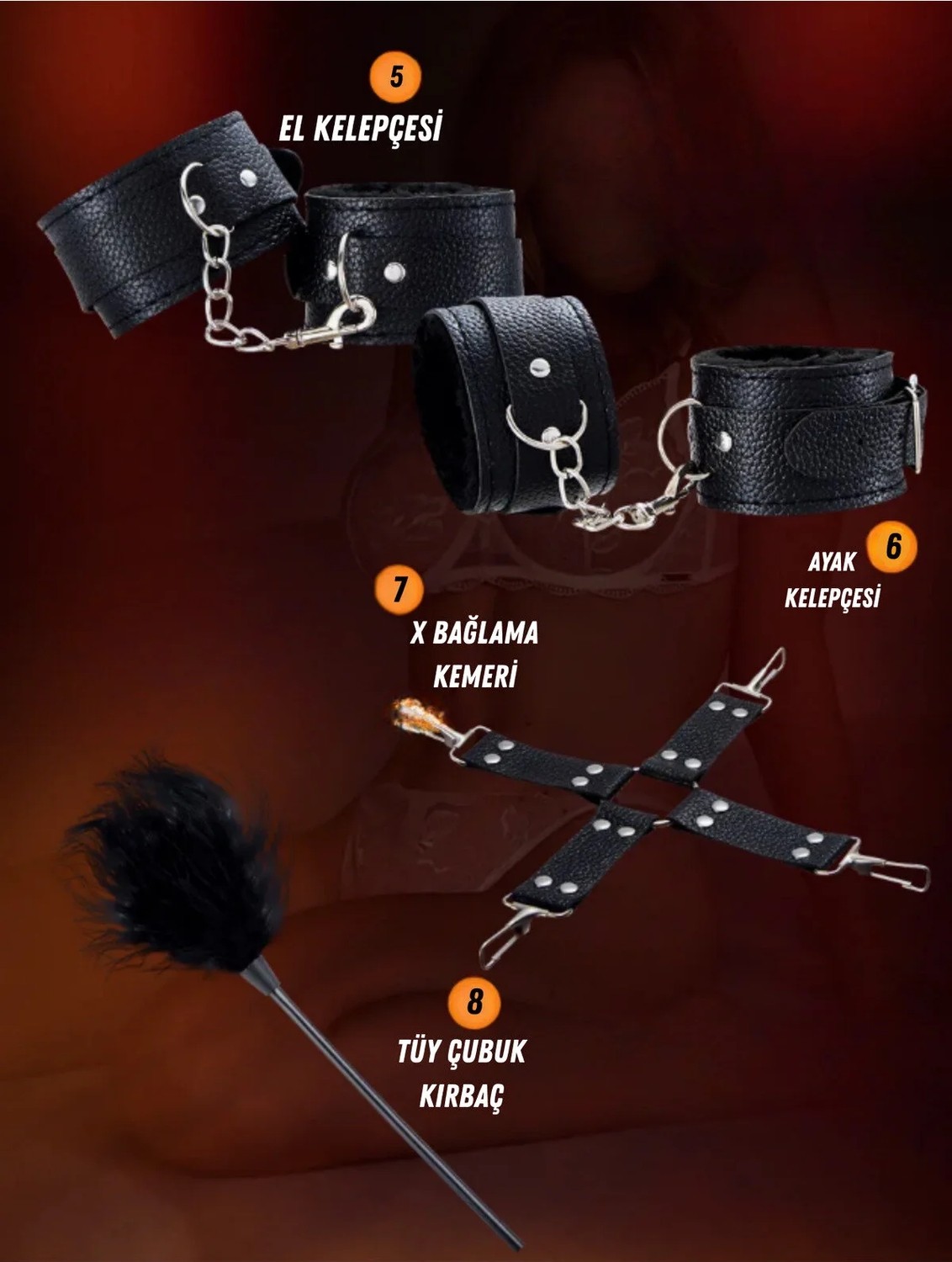 11 Parça Tam Bdsm Set görsel 2