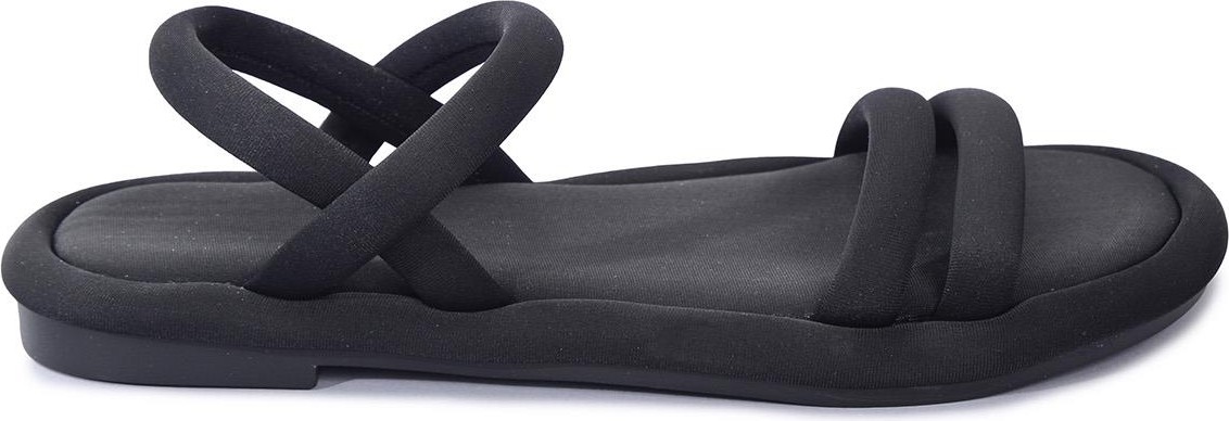 Qramed Orthopedix Esnek Şık Kadın Sandalet Scuba Kumaş Düz QR25203 görsel 5