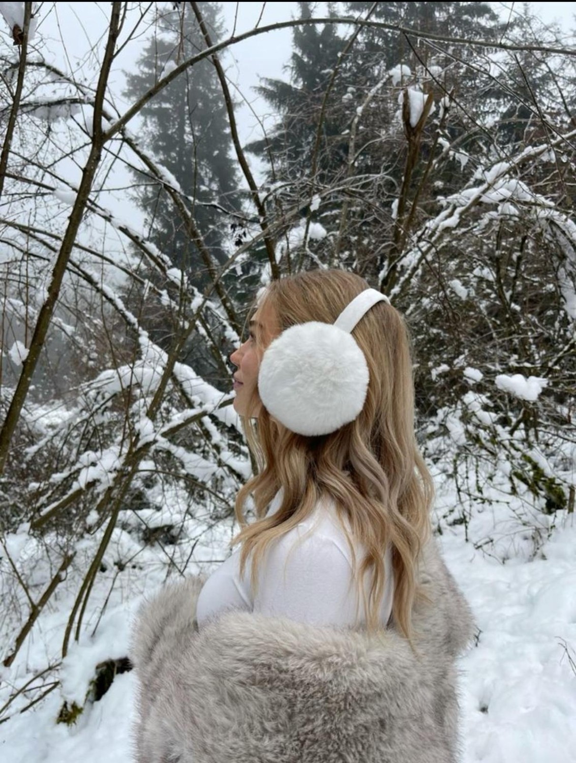 Wearflawless 2'li Takım Peluş Kulaklık ve Soft Atkı Takımı, Kışlık Kulaklık ve Atkı Seti,yılbaşı Hediyesi görsel 5