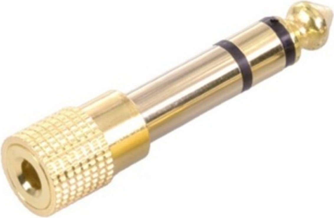 Aesco Alfais 4458 6.3 mm Erkek To 3.5 mm Dişi Çevirici Dönüştürücü Jack Adaptörü