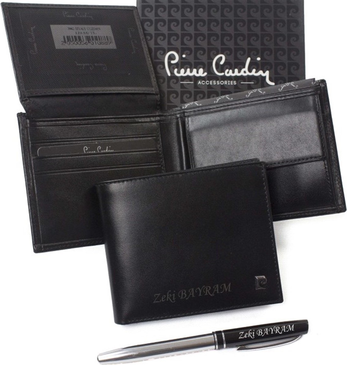Pierre Cardin Kişiye Özel Pierre Cardin Bozuk Para Bölmeli Deri Cüzdan