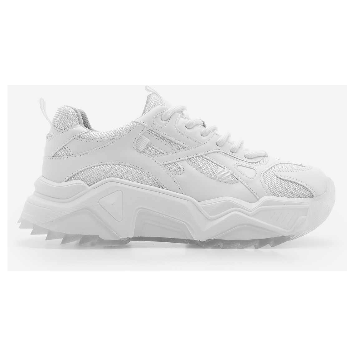 Marjin Kadın Sneaker Kalın Taban Bağcıklı Spor Ayakkabı Pizen Kahve görsel 4
