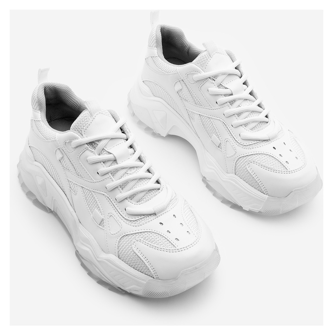 Marjin Kadın Sneaker Kalın Taban Bağcıklı Spor Ayakkabı Pizen Kahve görsel 7