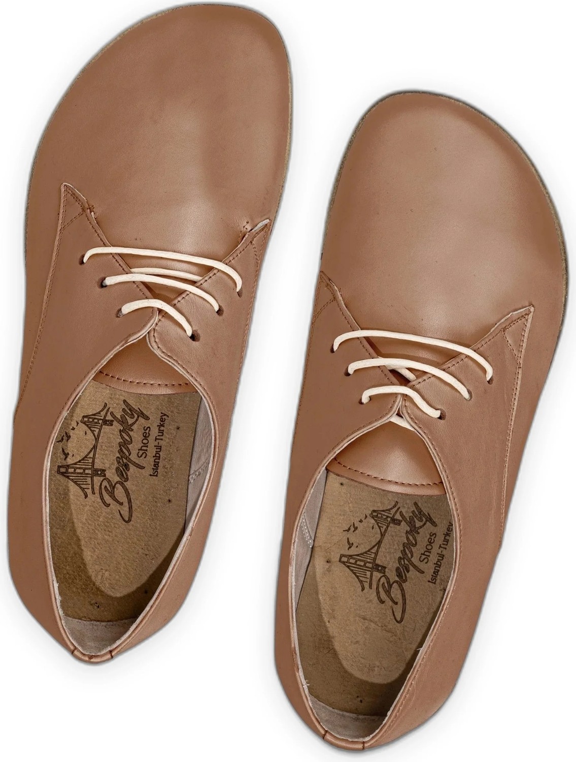 Bespoky Erkek Barefoot Oxford Ayakkabı El Yapımı Hakiki Deri Siyah Outlet görsel 2