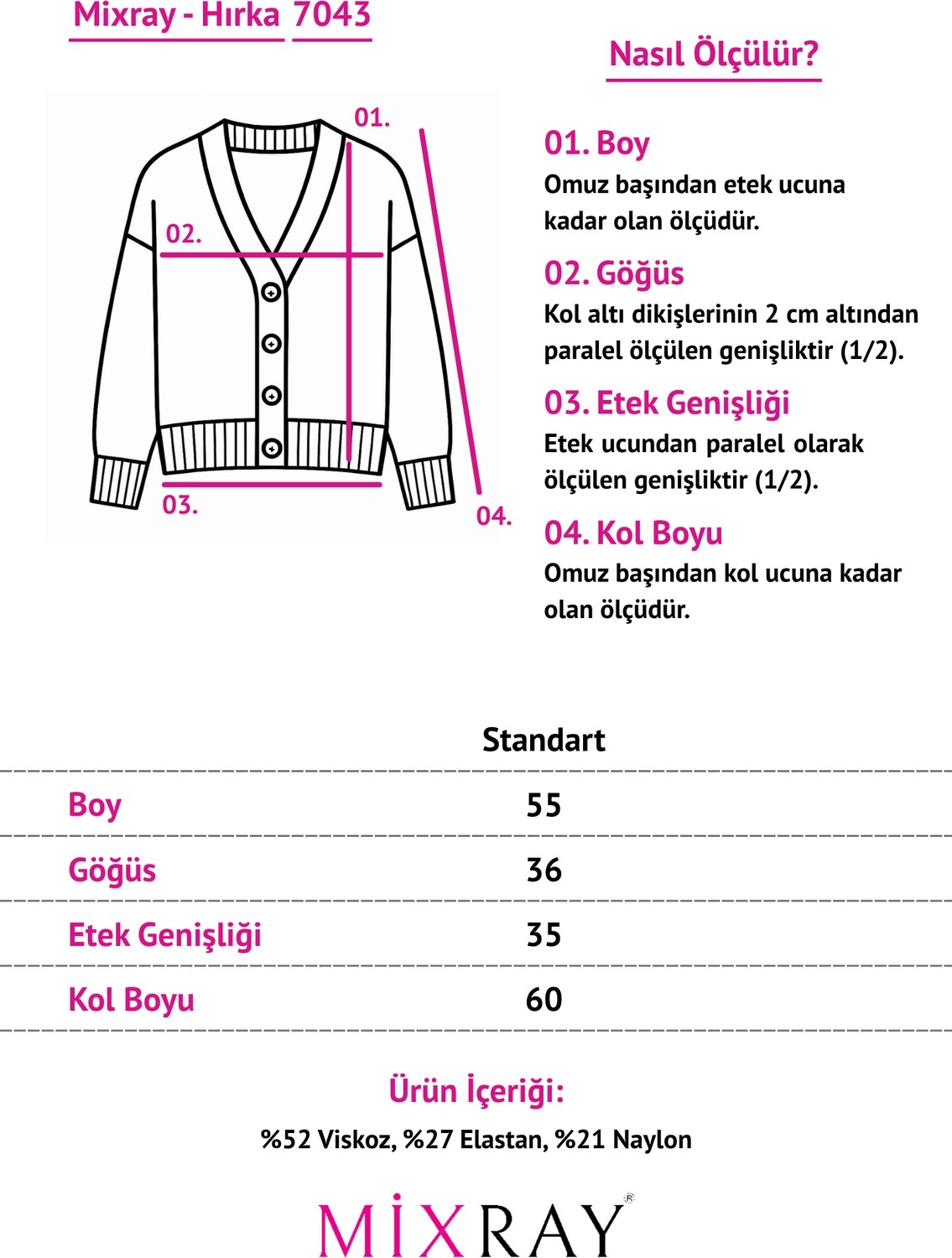 Mixray 7043 Kadın Denim Yakalı Fermuarlı Fitilli Triko Hırka Gri görsel 7