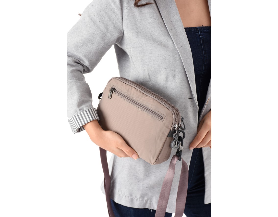 Sanmorris Unisex 4 Bölmeli Paraşüt Kumaş Ayarlanabilir Çapraz Askılı Çanta SI-6012 görsel 5