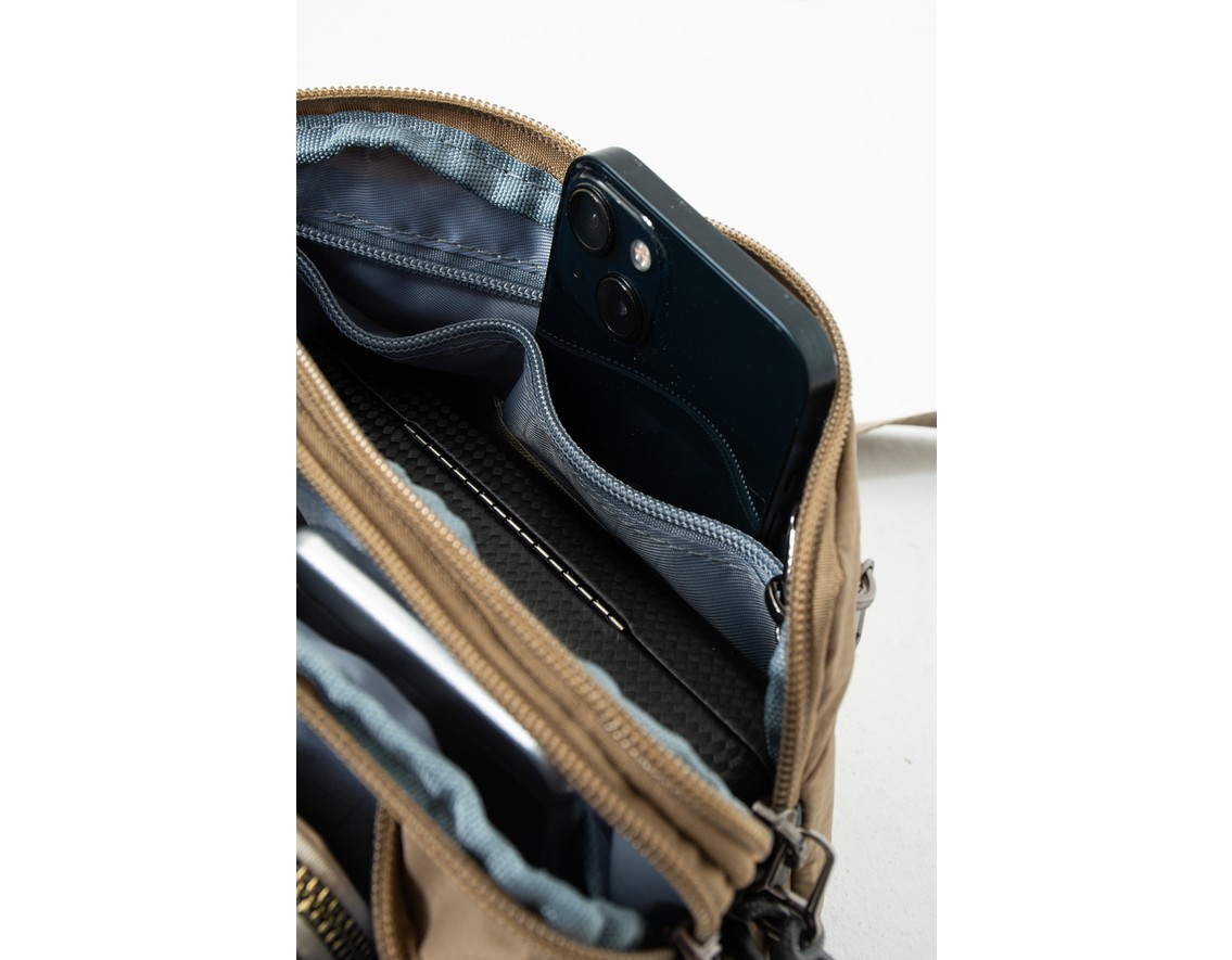 Sanmorris Unisex 4 Bölmeli Paraşüt Kumaş Ayarlanabilir Çapraz Askılı Çanta SI-6012 görsel 6