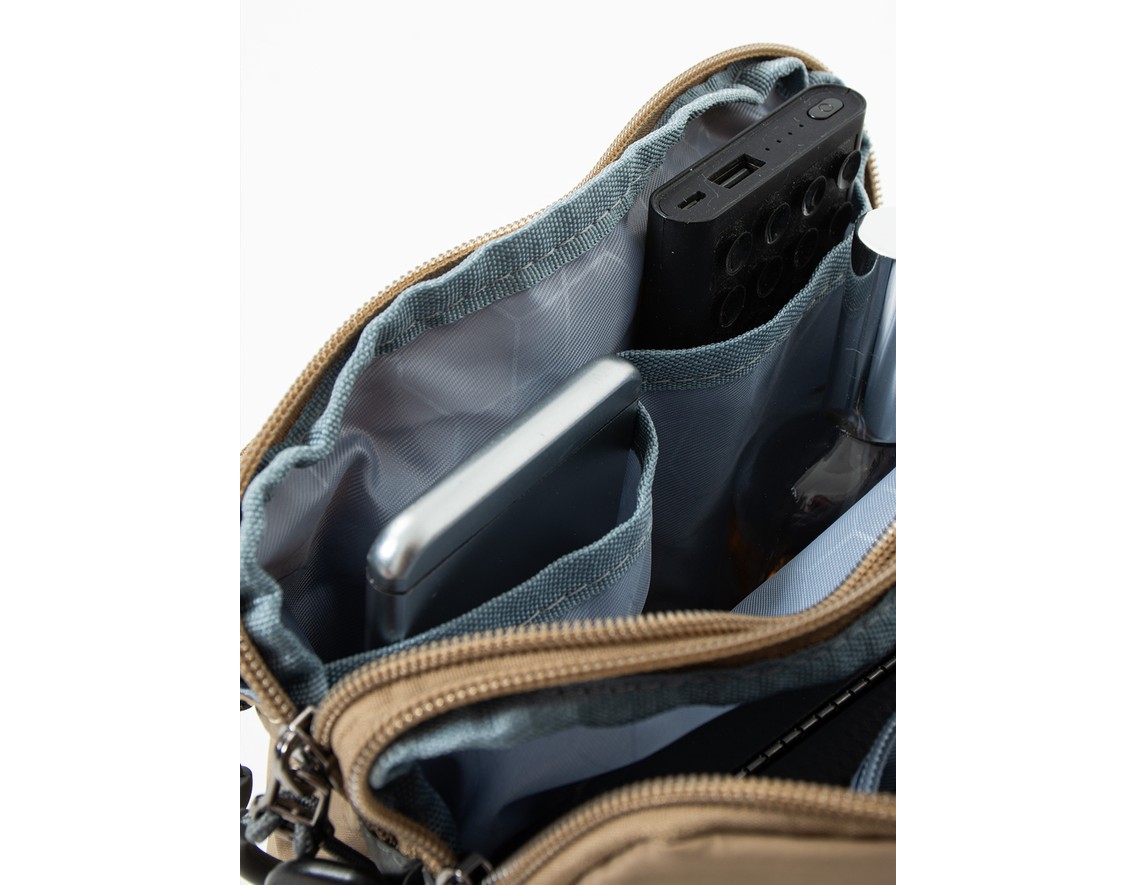 Sanmorris Unisex 4 Bölmeli Paraşüt Kumaş Ayarlanabilir Çapraz Askılı Çanta SI-6012 görsel 7