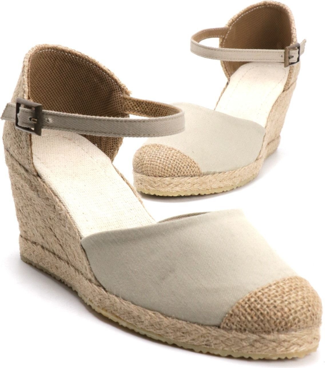 Star Tombis Elişi Bej Kadın Dolgu Topuk Espadril Handmade görsel 3