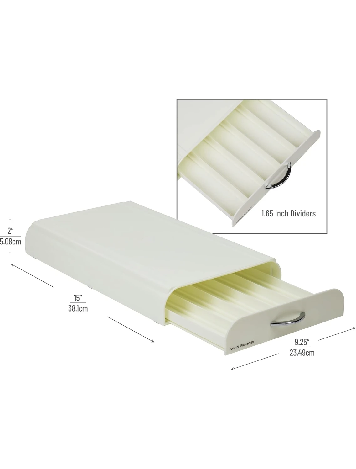 Resim Brf Store Elivorasell Mind Reader NEST3PC-WHT Anchor - Nespresso Uyumlu Kapsül Çekmecesi, 50 Kapsül Için, Sade 