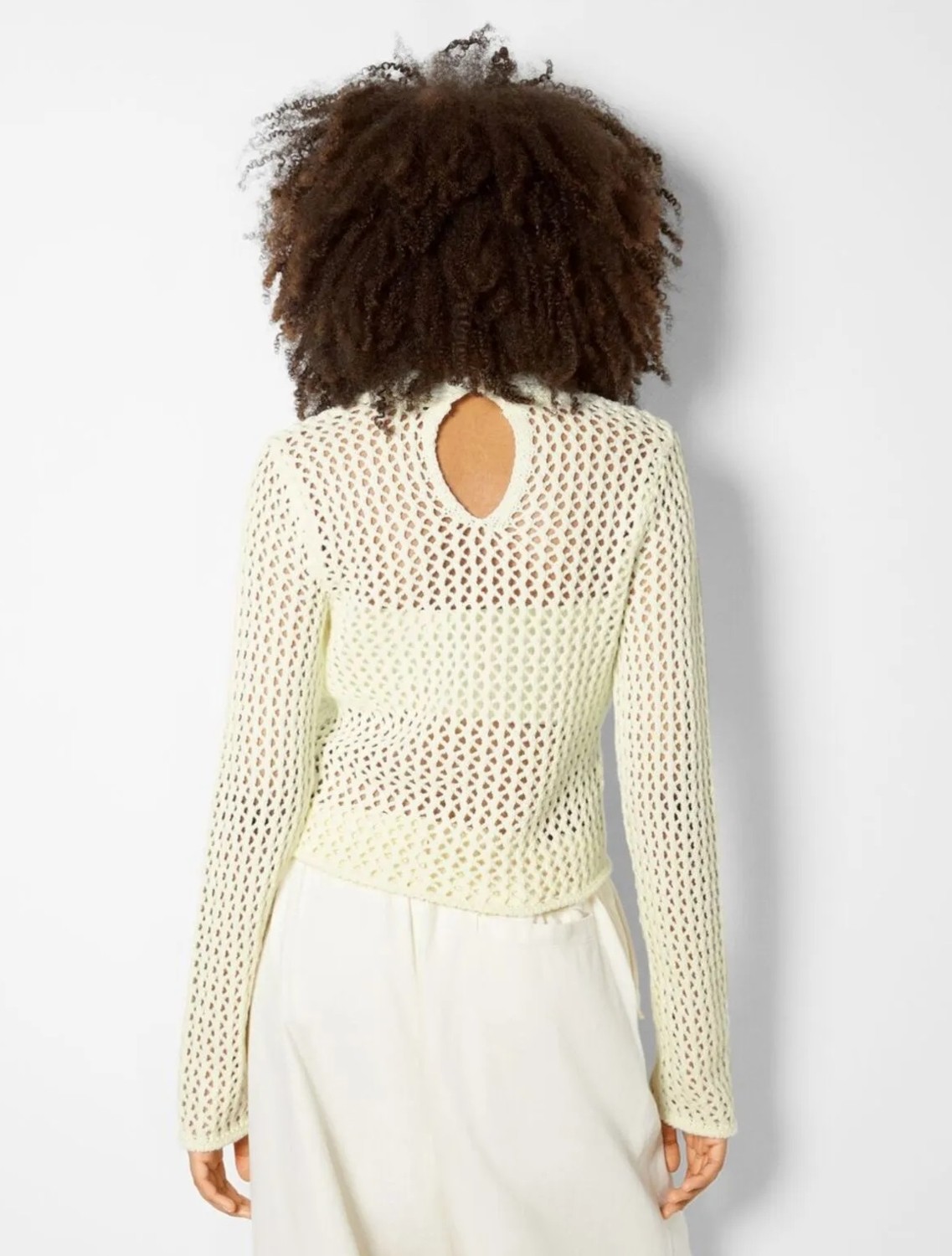 Butik Allbucks Bershka, Ajurlu Triko Sweatshirt Kazak Abbrs0049 görsel 3