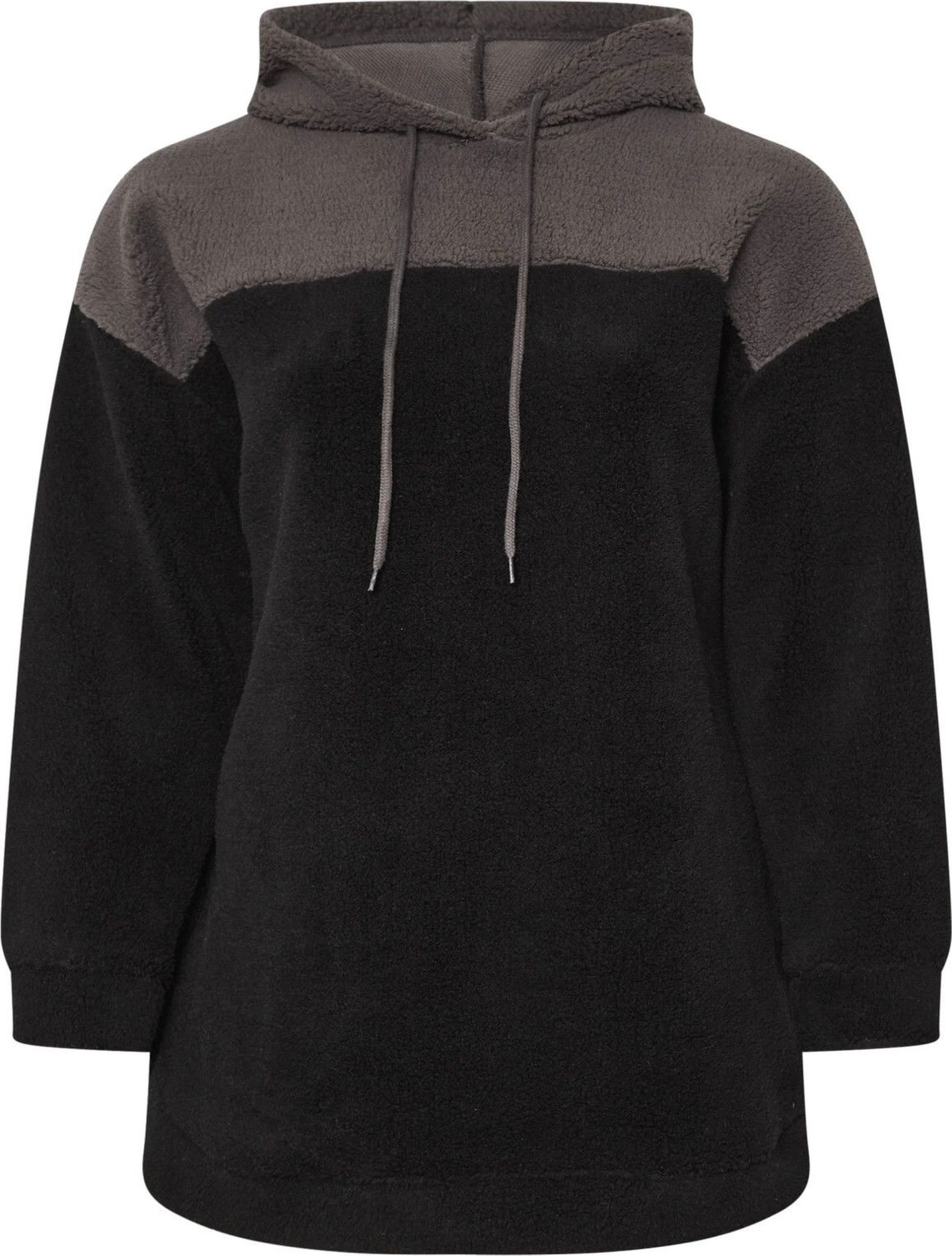 Stil Diva Büyük Beden Uzun Kollu Kapüşonlu ve Cepli Peluş Sweatshirt 303790 görsel 6