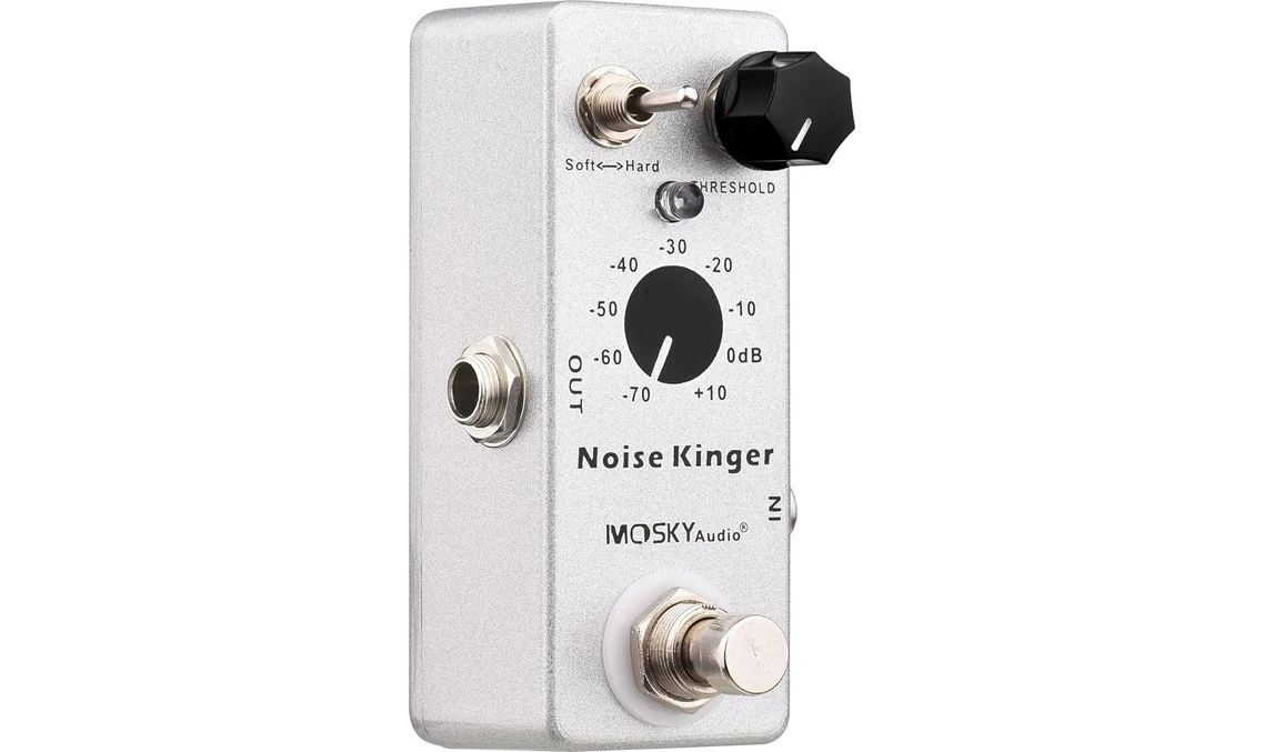 Resim Noise Kinger Noise Gate Gürültü Önleyici Gürültü Azaltıcı Gitar ve Bas Efektörü Elektrik Bas Gitar Efekt Pedalı Gürültü Azaltma 2 Mod Gerçek Baypas Gümüş 