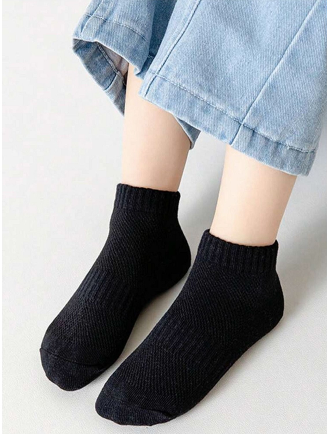 Black Arden Socks Unisex Çocuk Çorap Seti 5'li Gri Pamuk Elastan Karışımı Rahat ve Nefes Alabilen Günlük Kullanım görsel 3