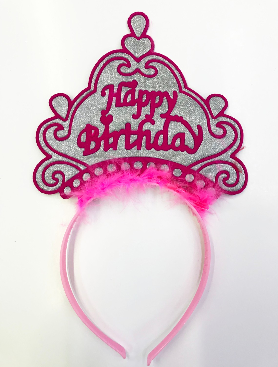 Happy Birthday Yazılı Neon Renk Taç 12 Adet görsel 5
