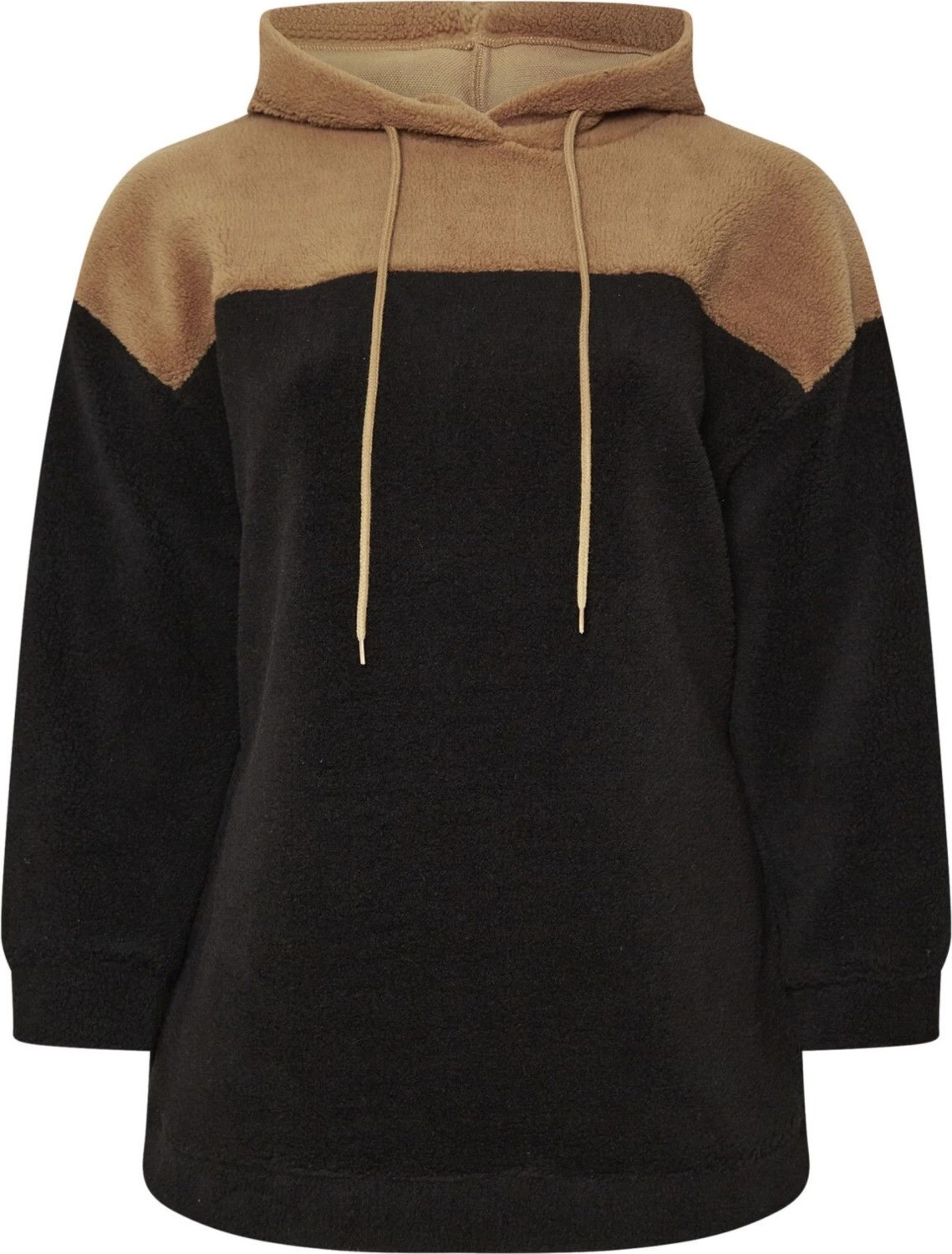 Stil Diva Büyük Beden Uzun Kollu Kapüşonlu ve Cepli Peluş Sweatshirt 303796 görsel 6