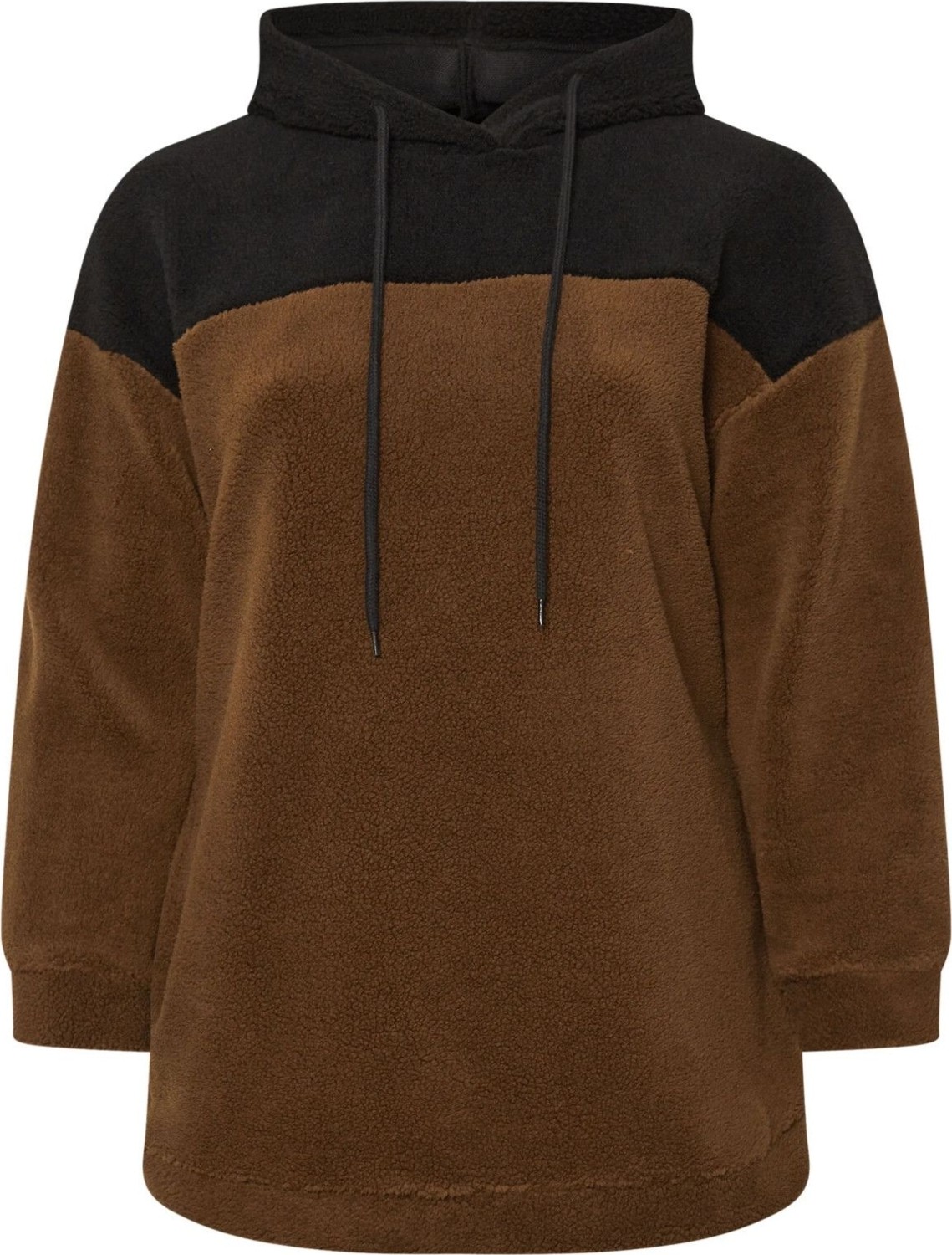 Stil Diva Büyük Beden Uzun Kollu Kapüşonlu ve Cepli Peluş Sweatshirt 303794 görsel 7