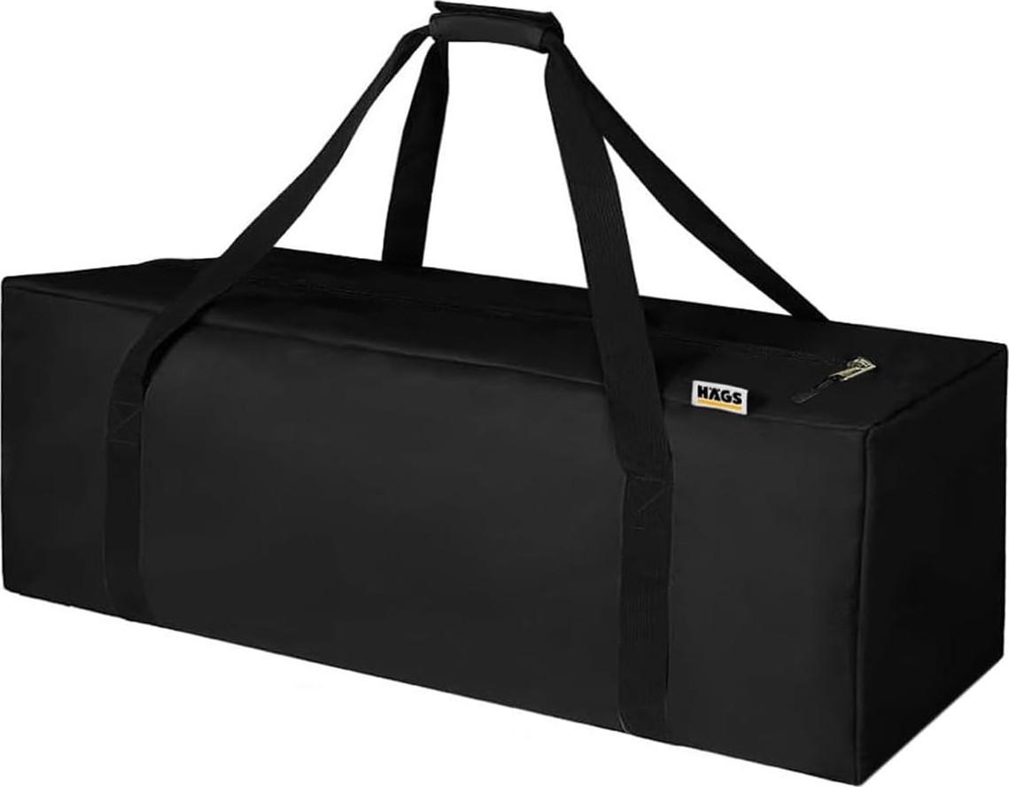 Happy Trend Taşıma Çantası, Fermuarlı Dayanıklı Seyahat Spor, Bagaj, Kamp Malzemeleri Saklama Çantası, 70L Extra Orta Boy - Siyah