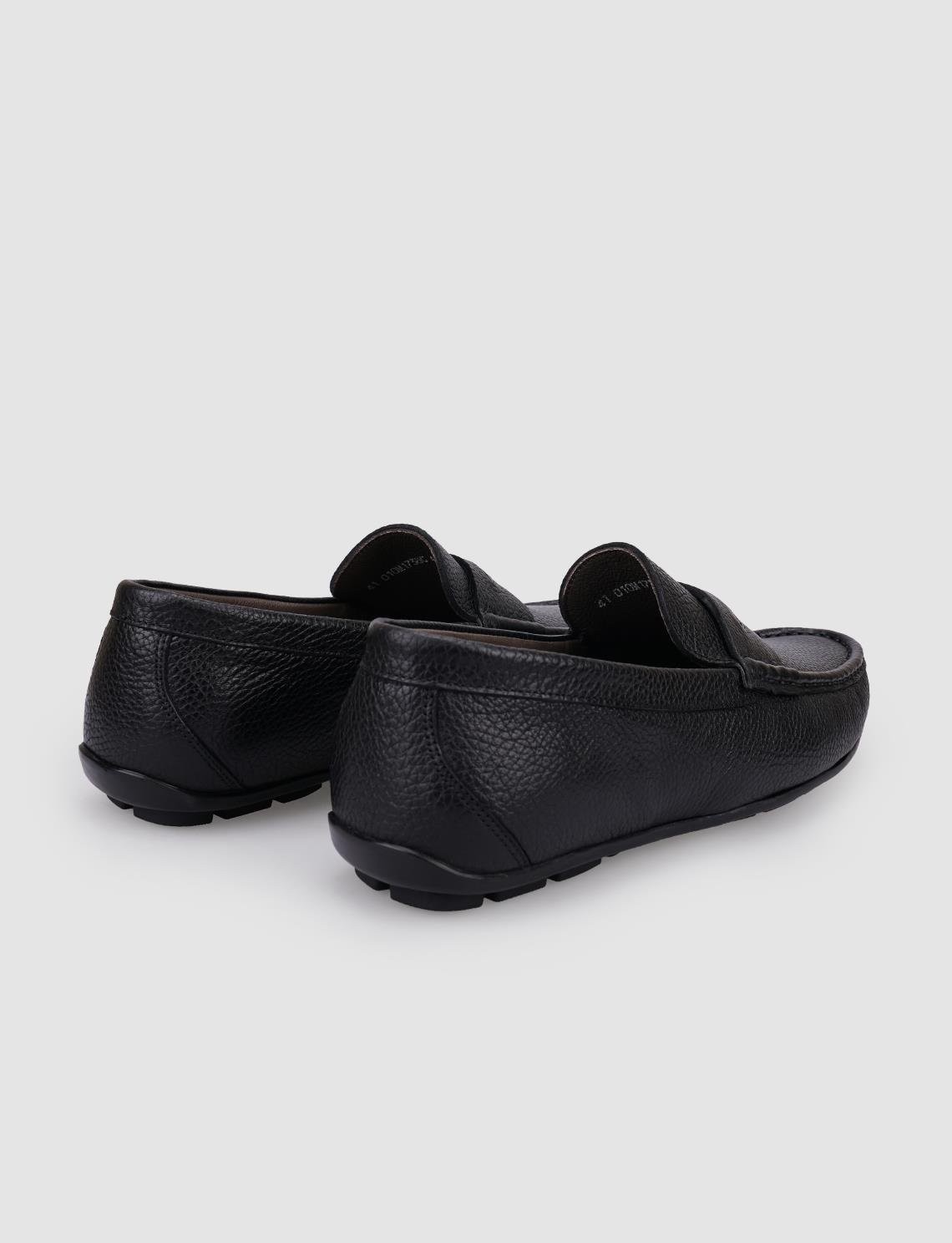 Cabani %100 Hakiki Deri Siyah Erkek Loafer görsel 3
