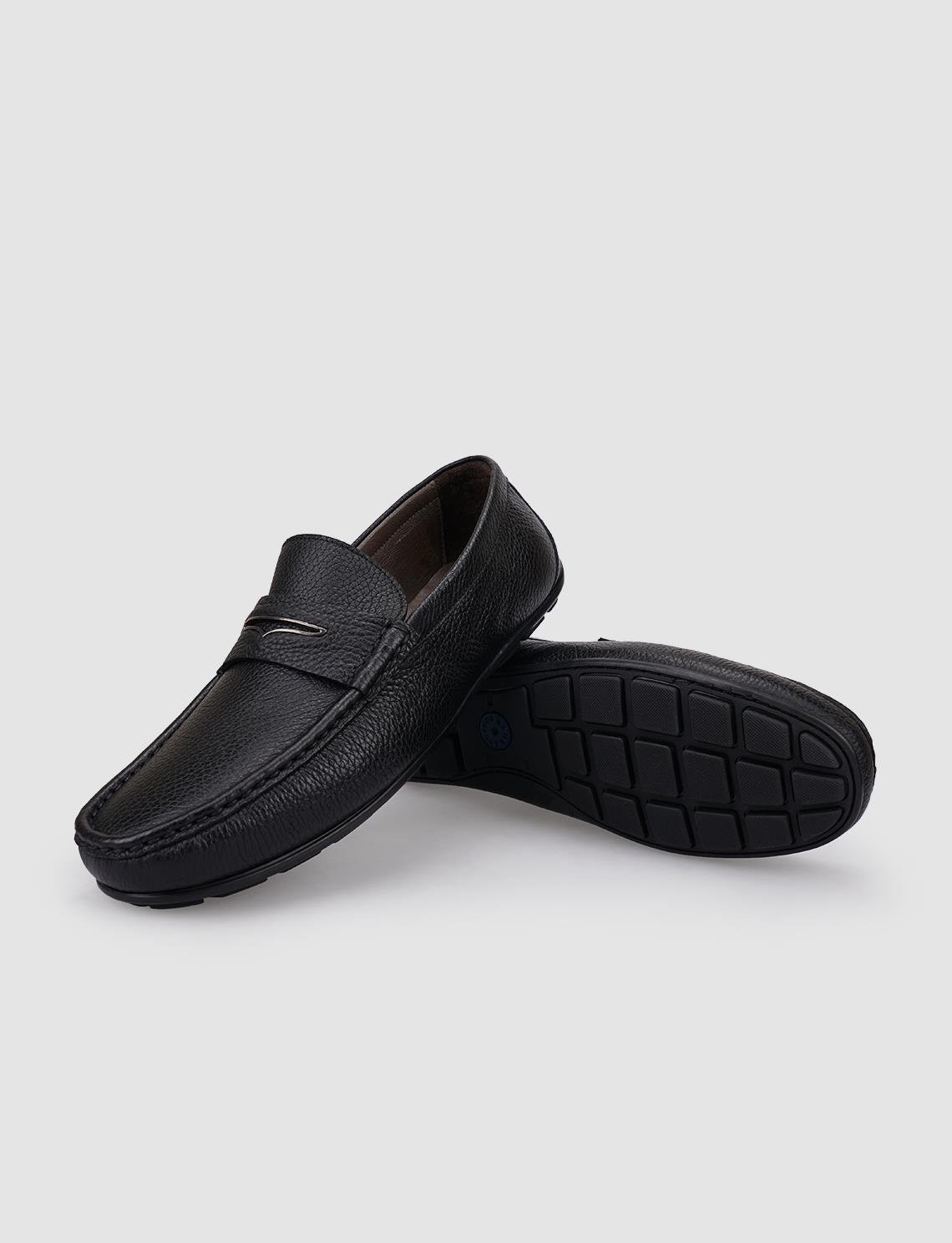 Cabani %100 Hakiki Deri Siyah Erkek Loafer görsel 5