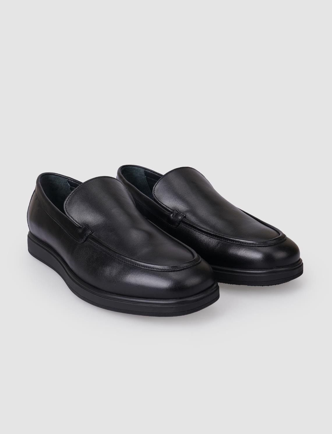 Cabani %100 Hakiki Deri Siyah Erkek Loafer görsel 2