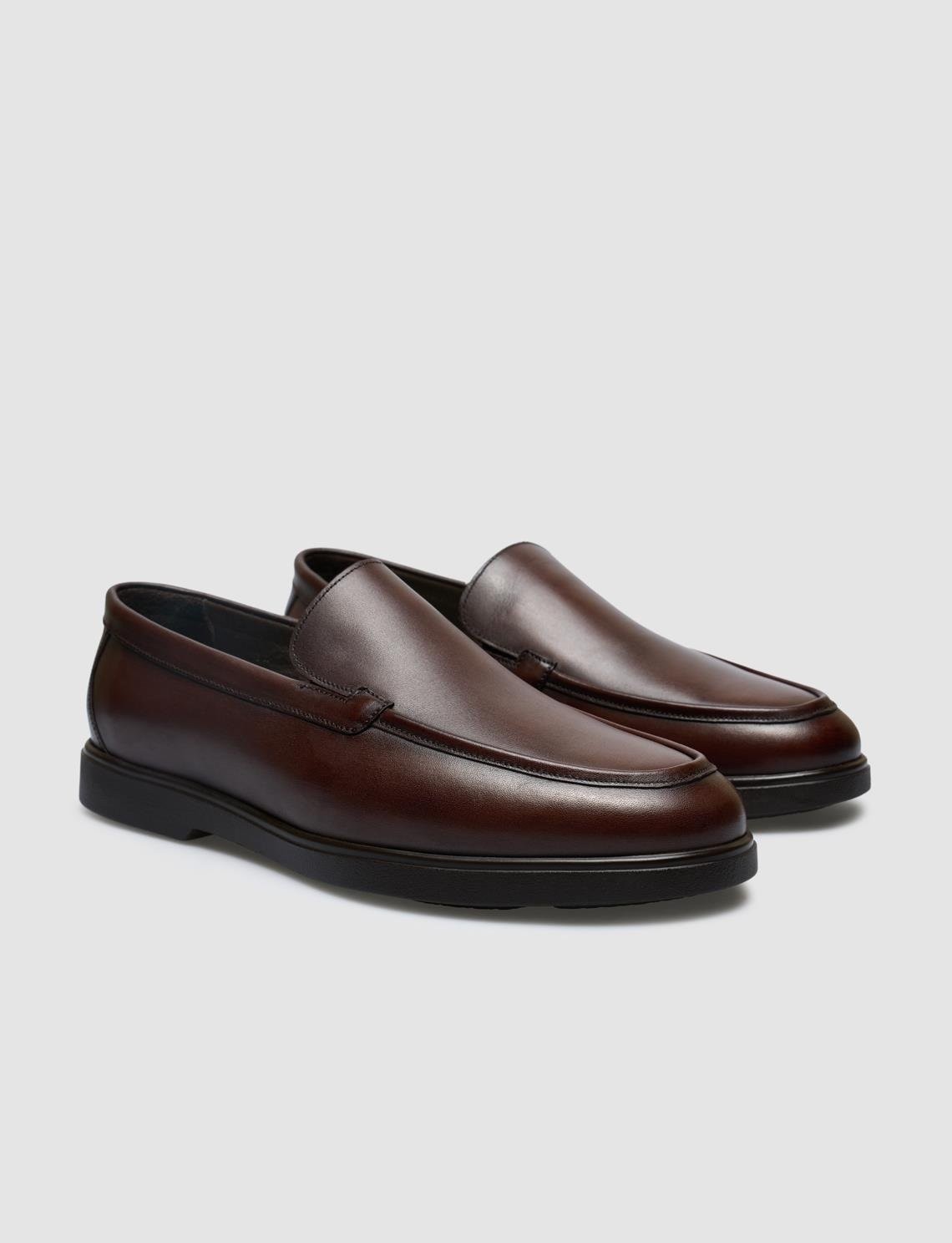 Cabani %100 Hakiki Deri Siyah Erkek Loafer görsel 7