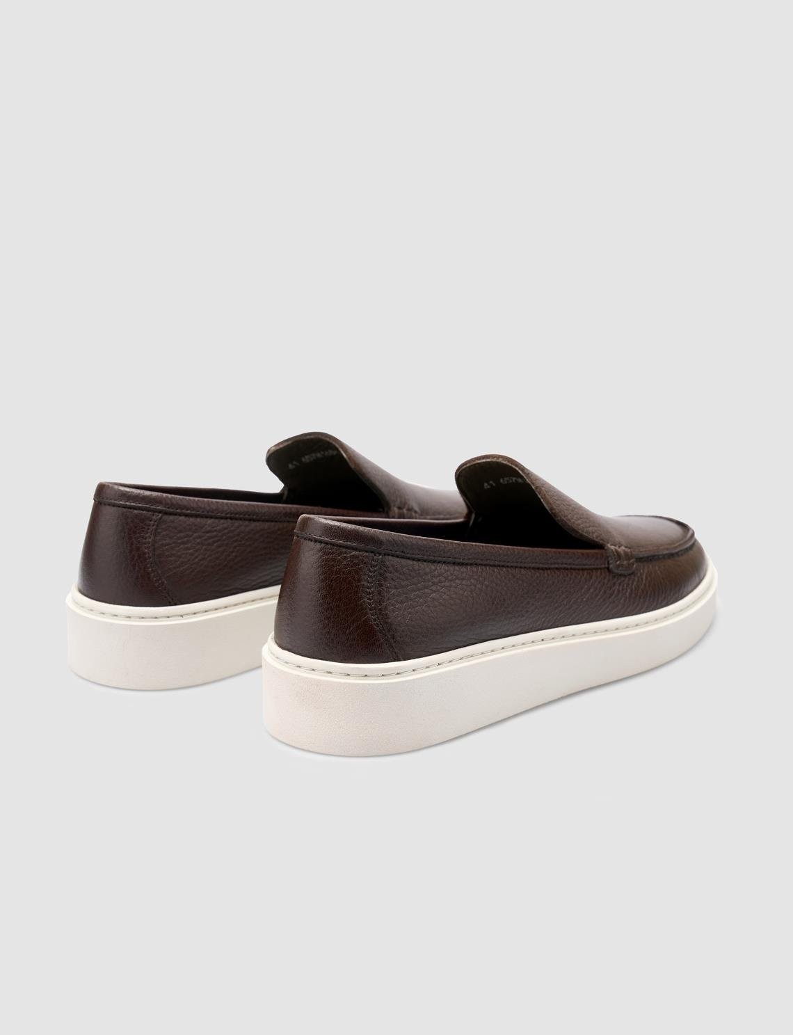 Cabani %100 Hakiki Deri Kahverengi Erkek Loafer görsel 8