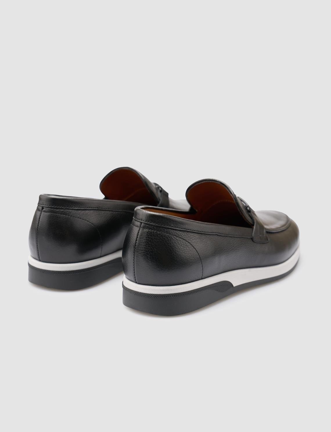 Cabani %100 Hakiki Deri Siyah Erkek Loafer görsel 3